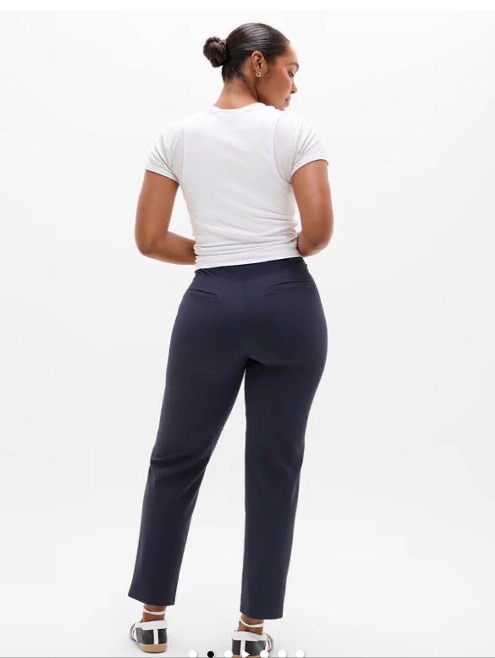 New Athleta Endless High Rise Navy Pants Strech Pull On Women's Size 22 - Picture 6 of 8